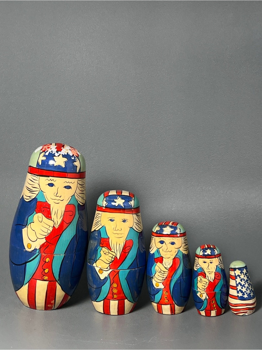 Uncle Sam Matryoshka Russian Nesting Dolls